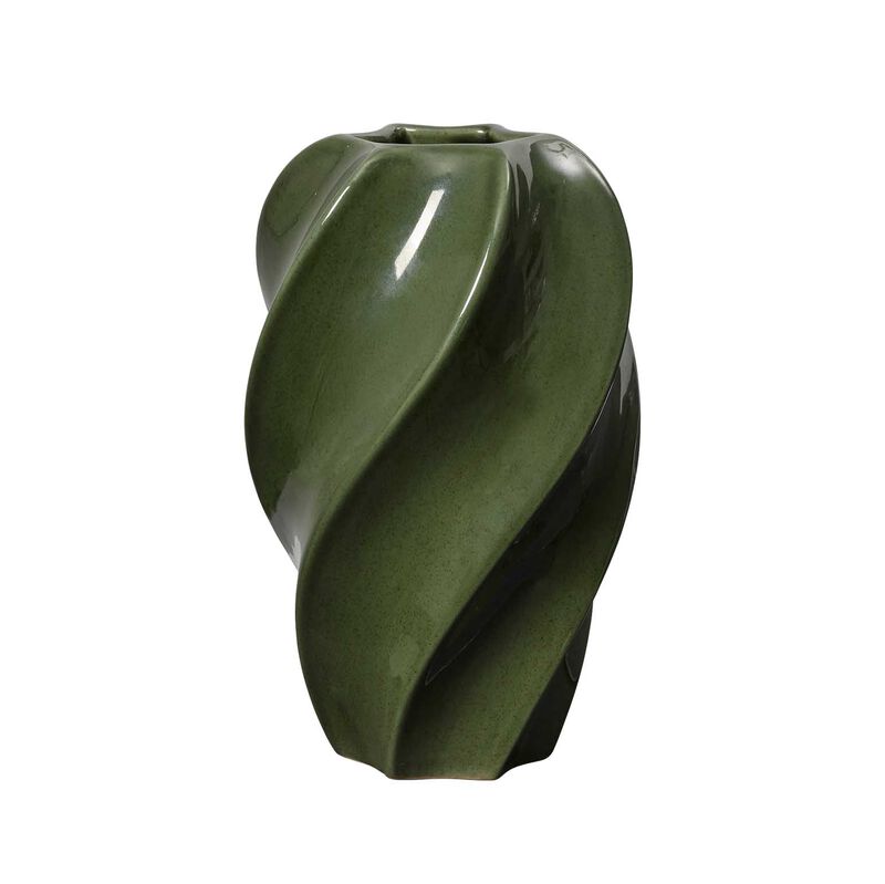 Broste Vase Odette Medium - Glossy Hunter Green image number 1